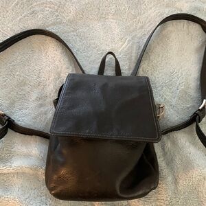 Tignanello leather black backpack excellent condition